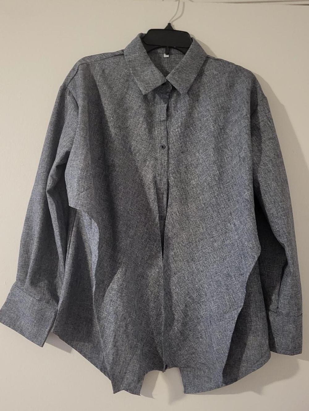 Gray Button-Up Dress Shirt - Brand